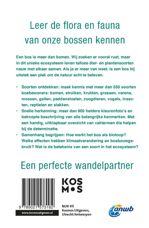 Achterkant van ANWB Bosgids