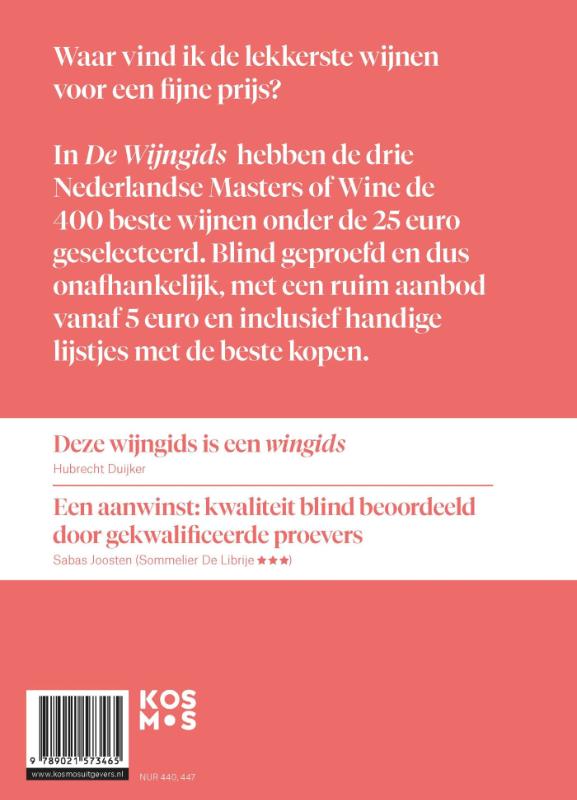 Achterkant van De Wijngids