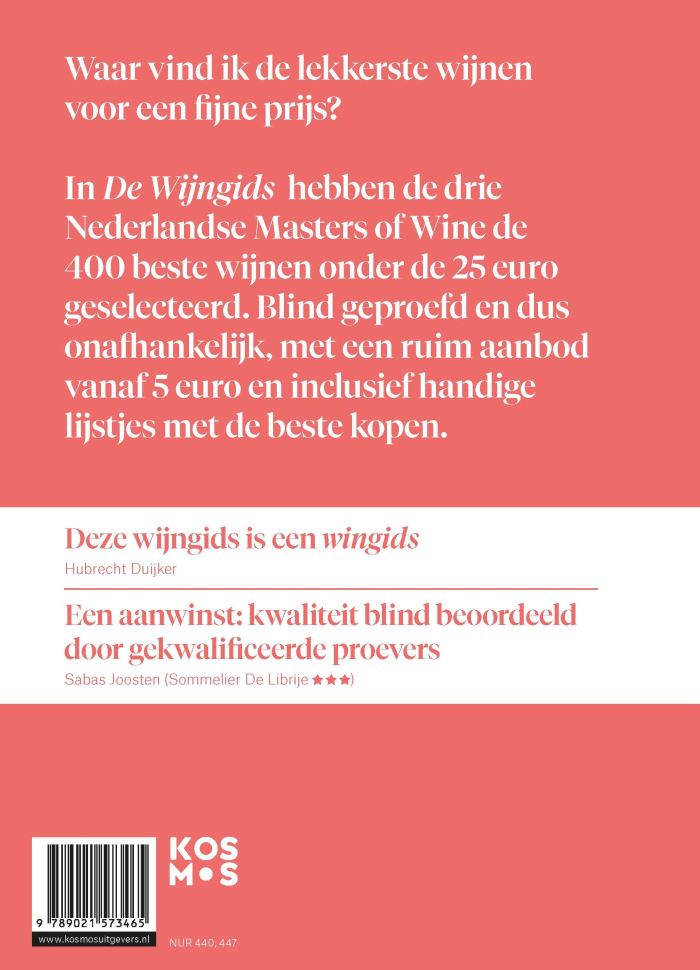 Achterkant van De Wijngids
