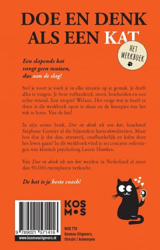 Achterkant van Doe en denk als een kat - Het werkboek