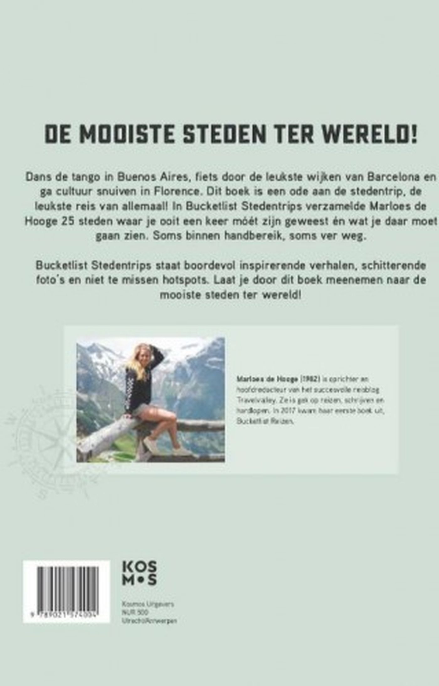 Achterkant van Bucketlist stedentrips