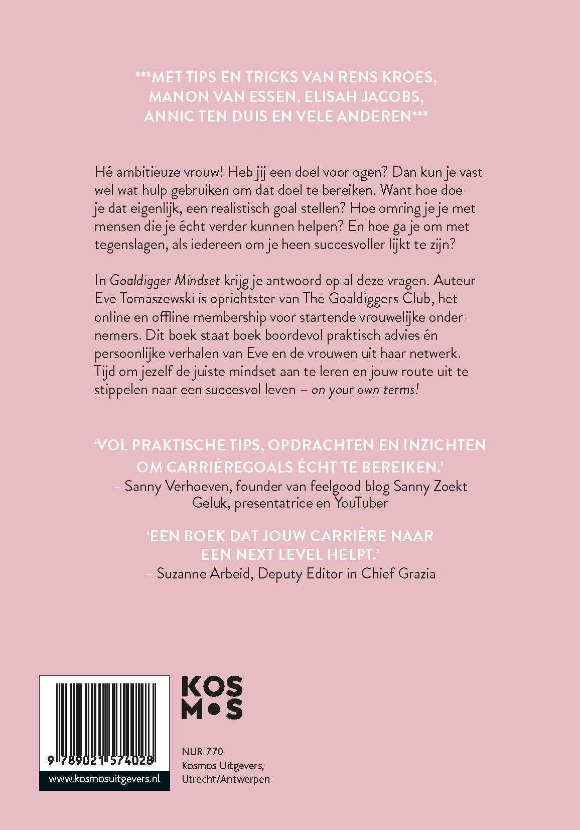 Achterkant van Goaldigger mindset