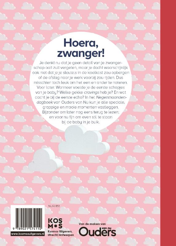 Achterkant van Negen maanden dagboek