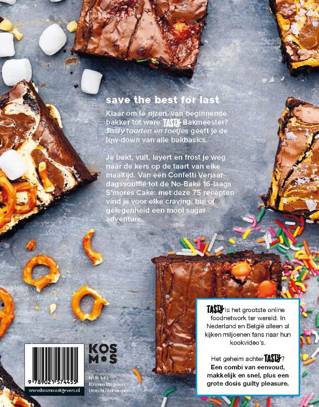 Achterkant van Tasty Taart en Toetjes