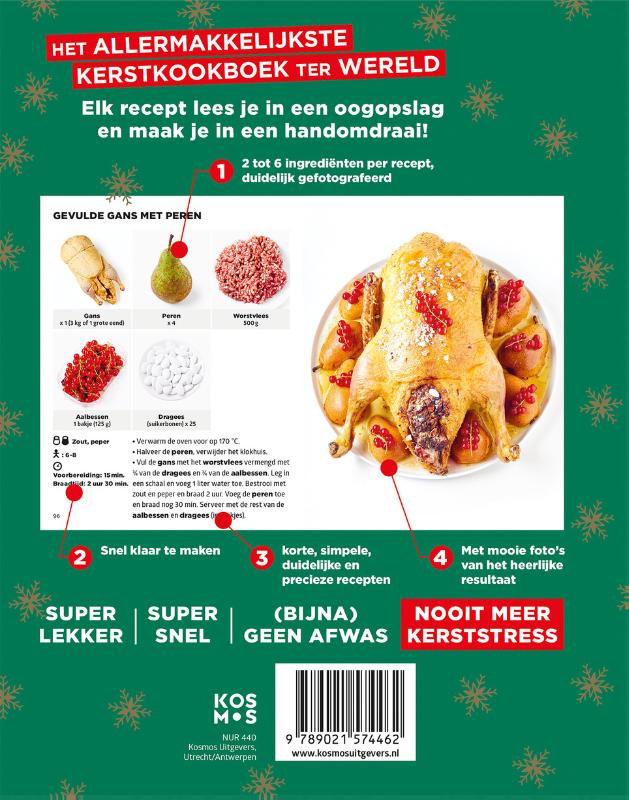 Achterkant van Het allermakkelijkste Kerstkookboek ter wereld