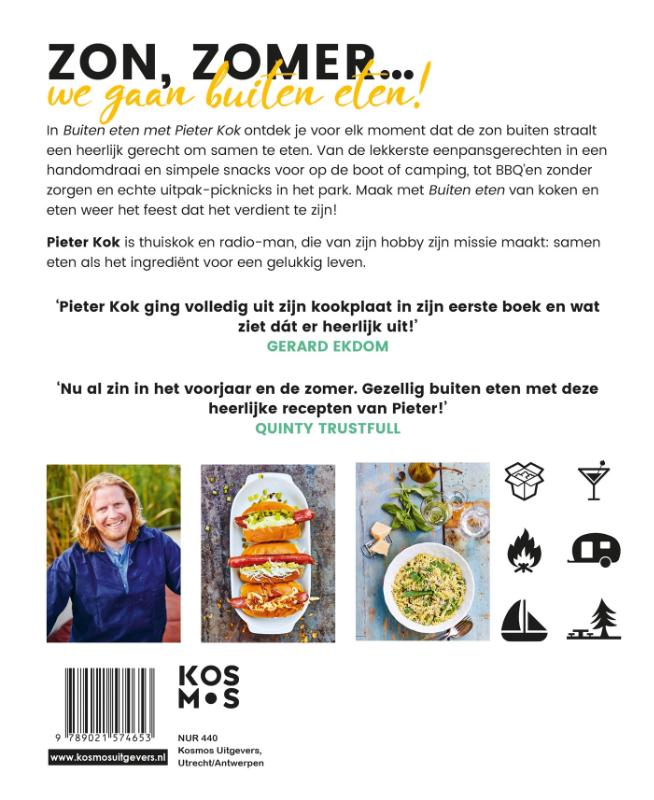Achterkant van Buiten eten met Pieter Kok