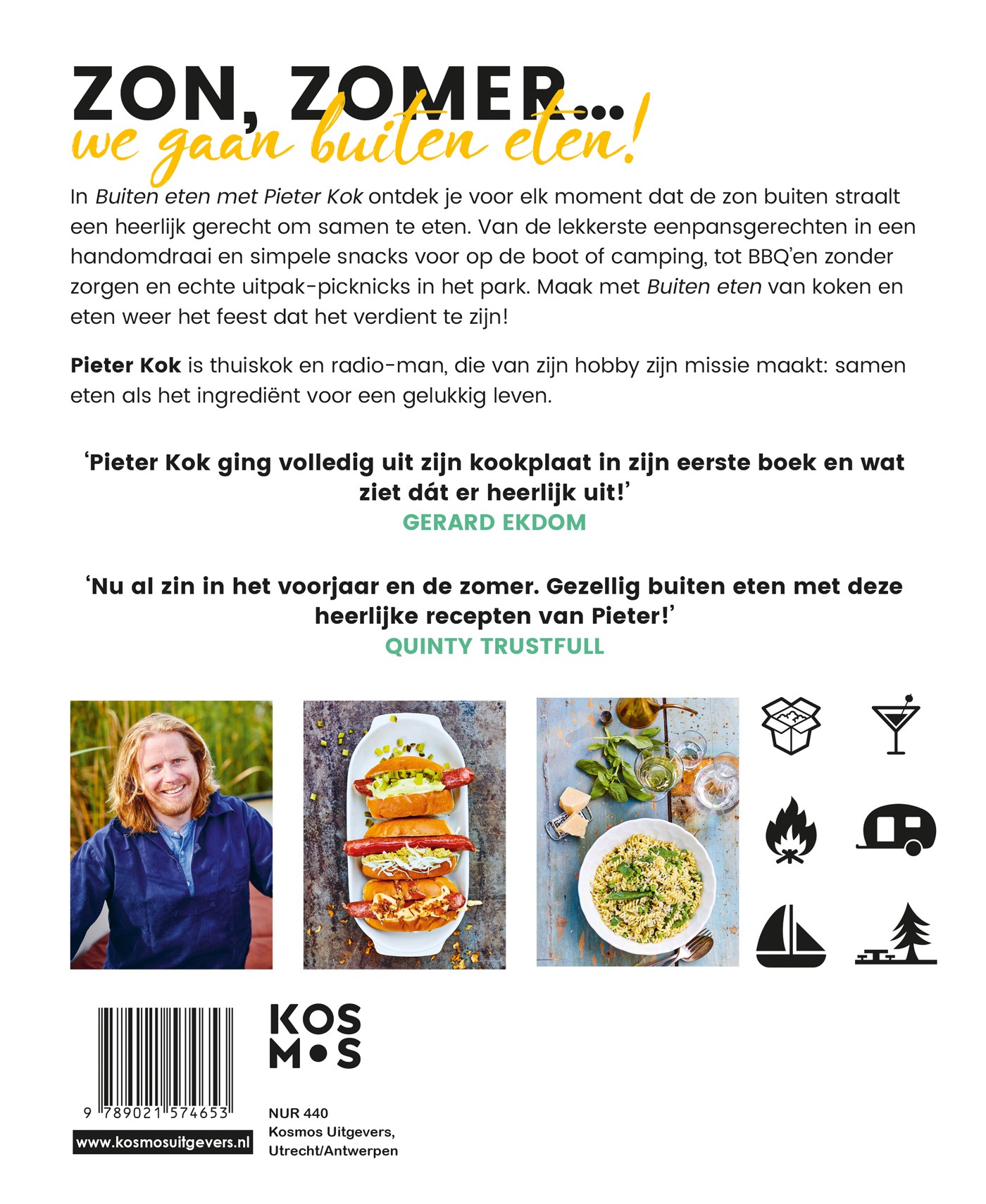 Achterkant van Buiten eten met Pieter Kok