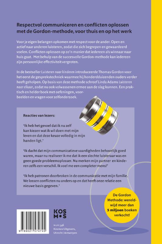 Achterkant van Luisteren naar elkaar
