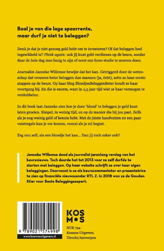 Achterkant van Blondjes Beleggen Beter