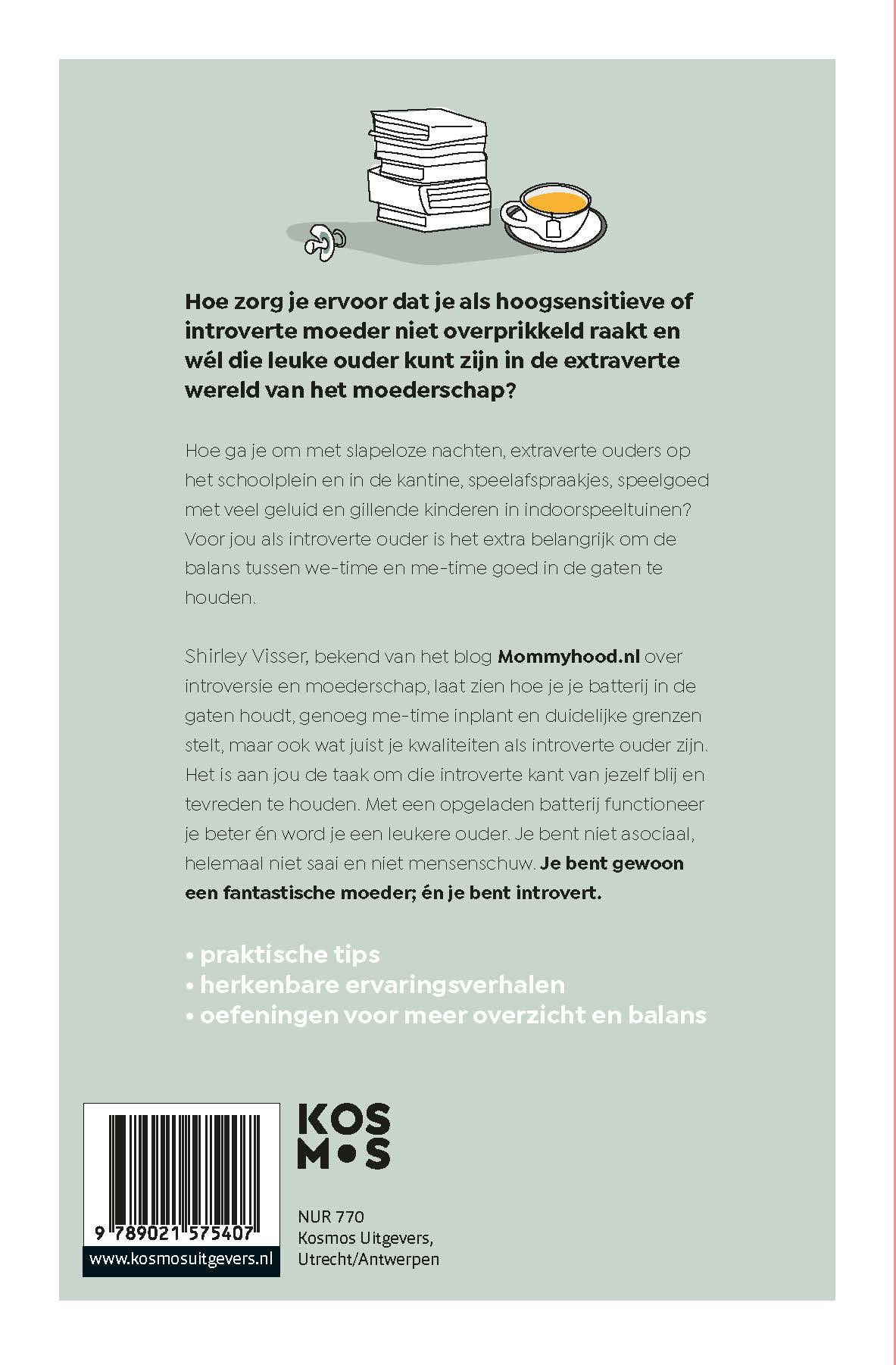 Achterkant van De introverte moeder