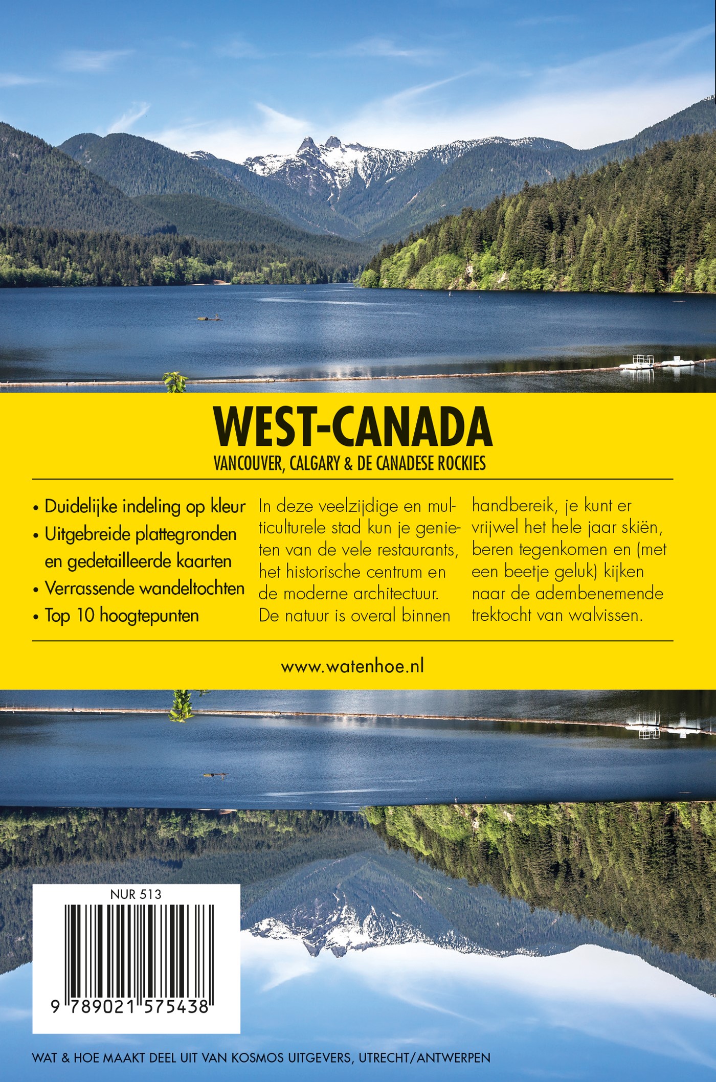 Achterkant van West-Canada, Vancouver, Calgary en de Canadese Rockies