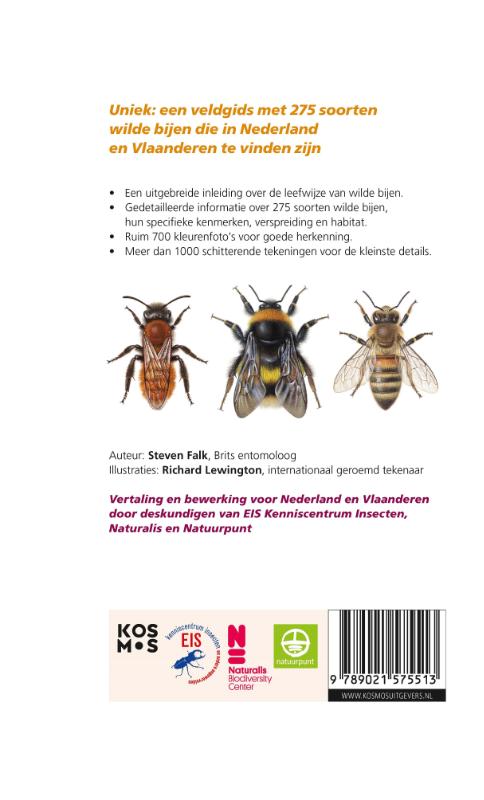 Achterkant van Bijen - Veldgids voor Nederland en Vlaanderen