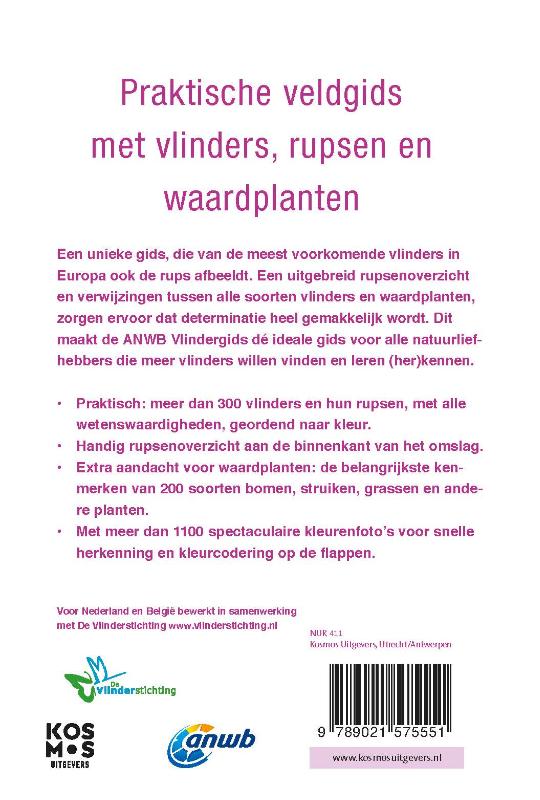 Achterkant van ANWB Vlindergids