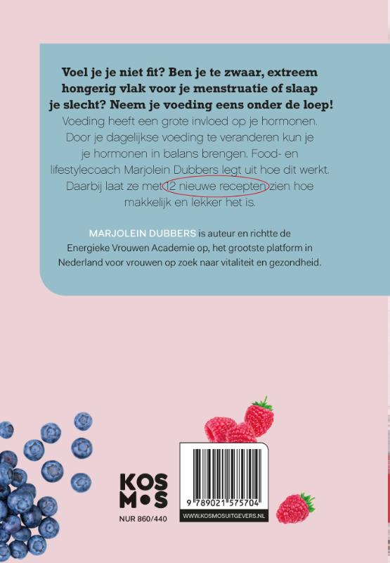 Achterkant van Voeding & Hormonen