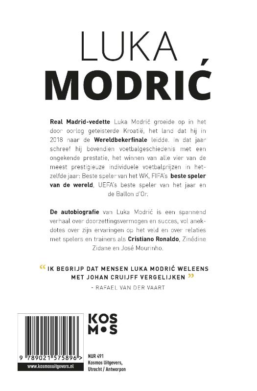 Achterkant van Luka Modric - de autobiografie