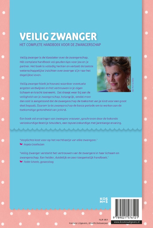 Achterkant van Veilig zwanger