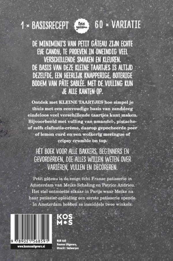 Achterkant van Kleine Taartjes van Petit Gateau