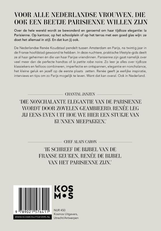 Achterkant van Leef als een Parisienne