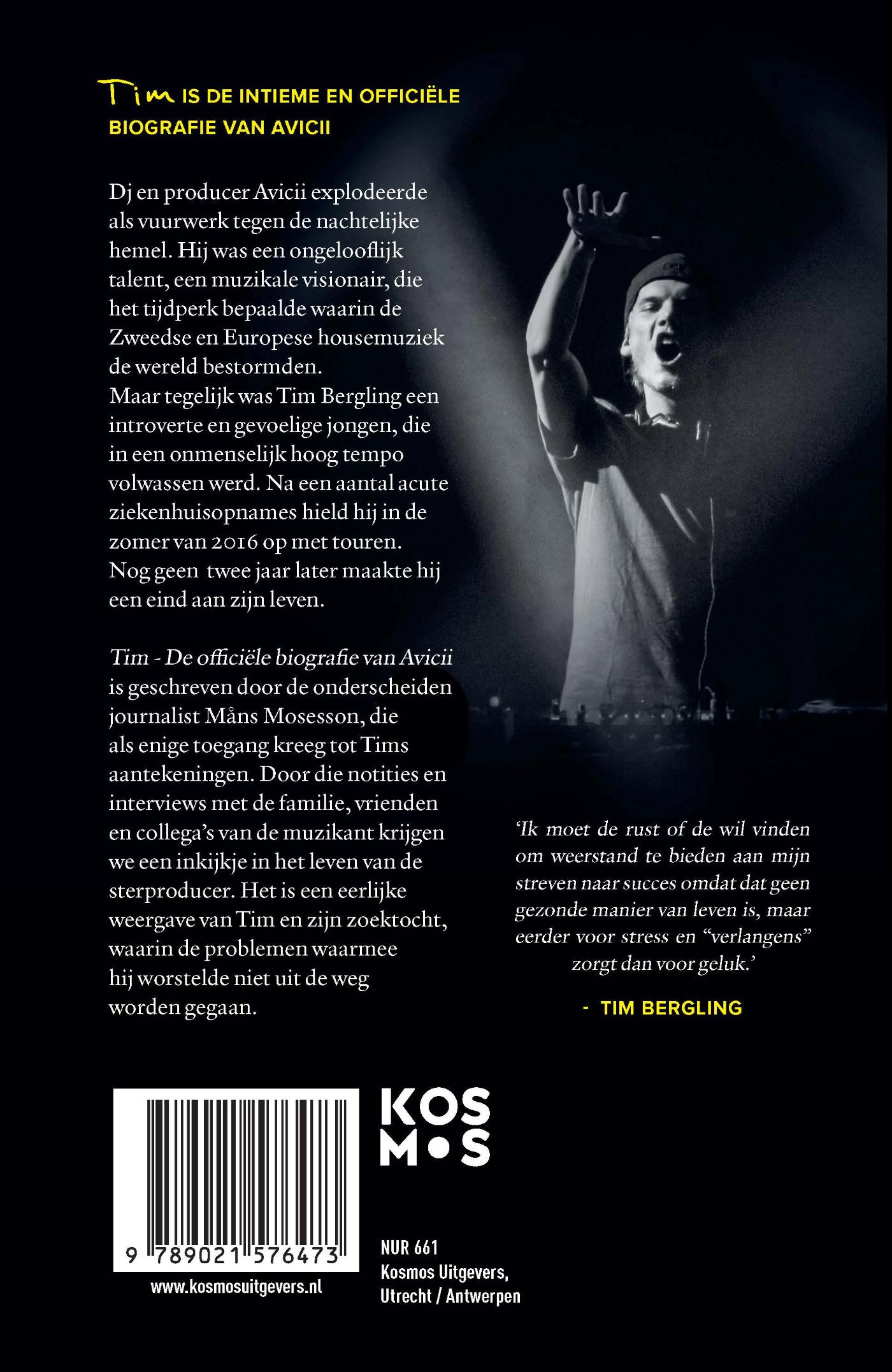 Achterkant van Tim - De officiële biografie van Avicii