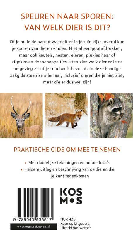 Achterkant van Diersporengids