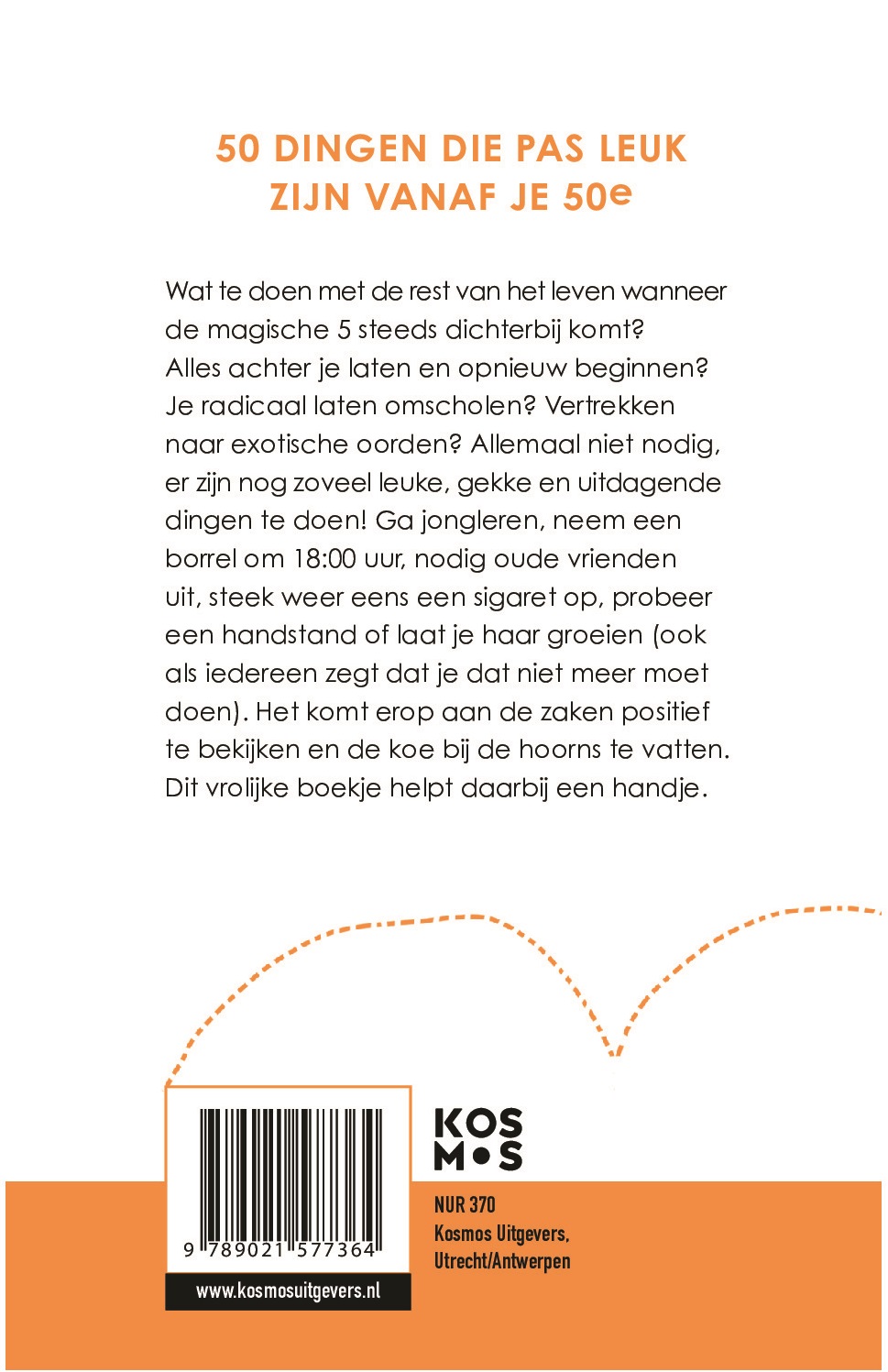 Achterkant van 50 dingen die pas leuk zijn vanaf je 50e