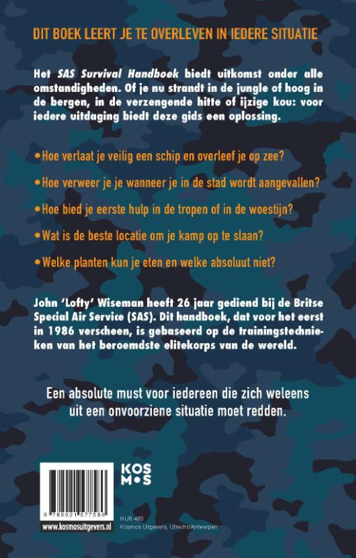 Achterkant van Het SAS Survival handboek