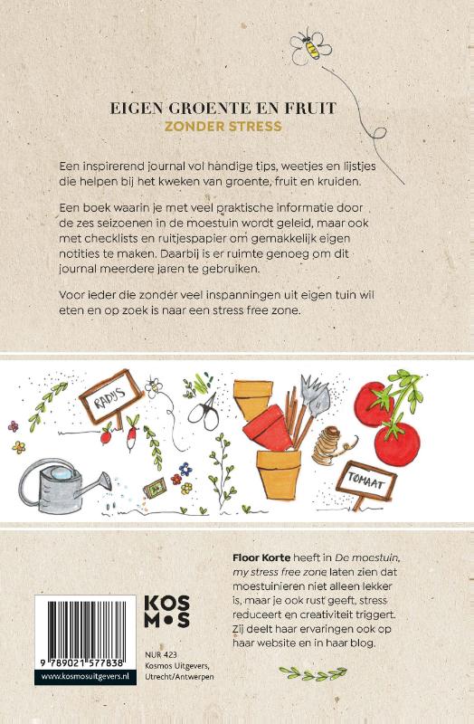 Achterkant van Een jaar in de moestuin