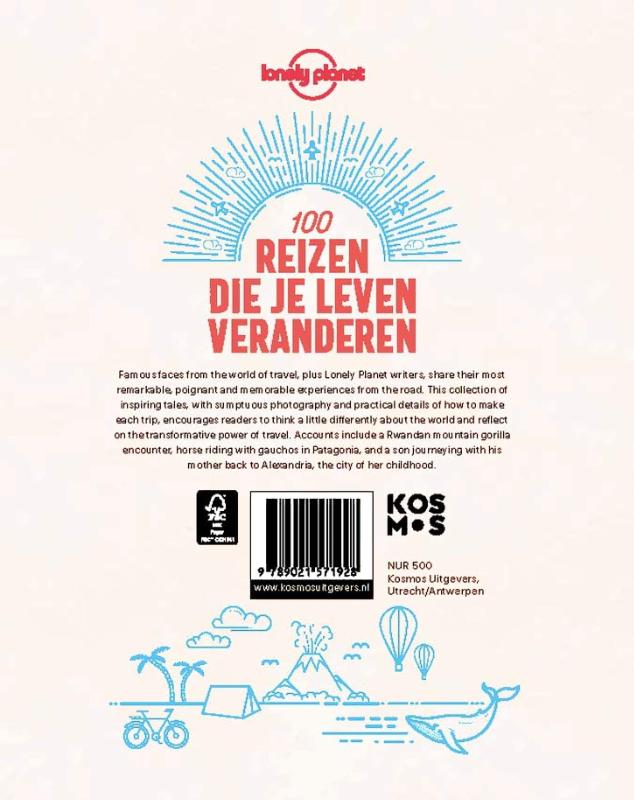 Achterkant van 100 reizen die je leven veranderen