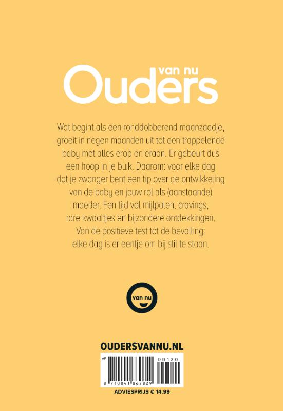 Achterkant van Scheurkalender 9 maanden