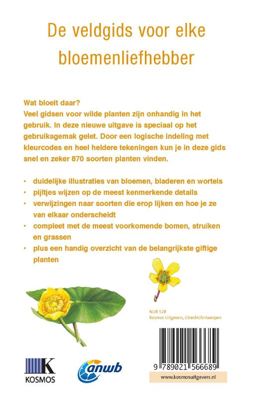 Achterkant van ANWB Bloemengids