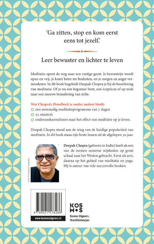 Achterkant van Handboek Meditatie