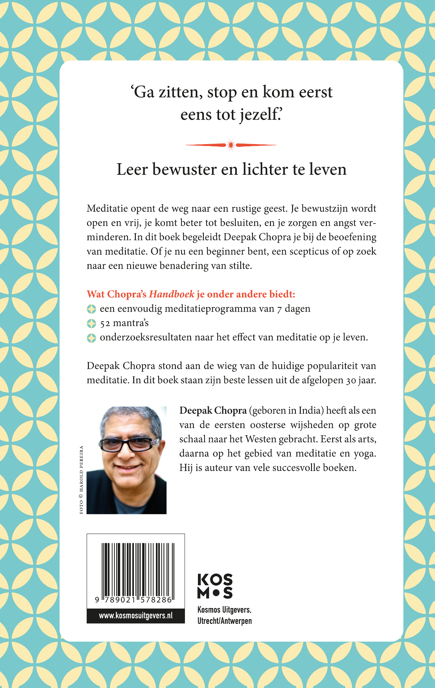 Achterkant van Handboek Meditatie