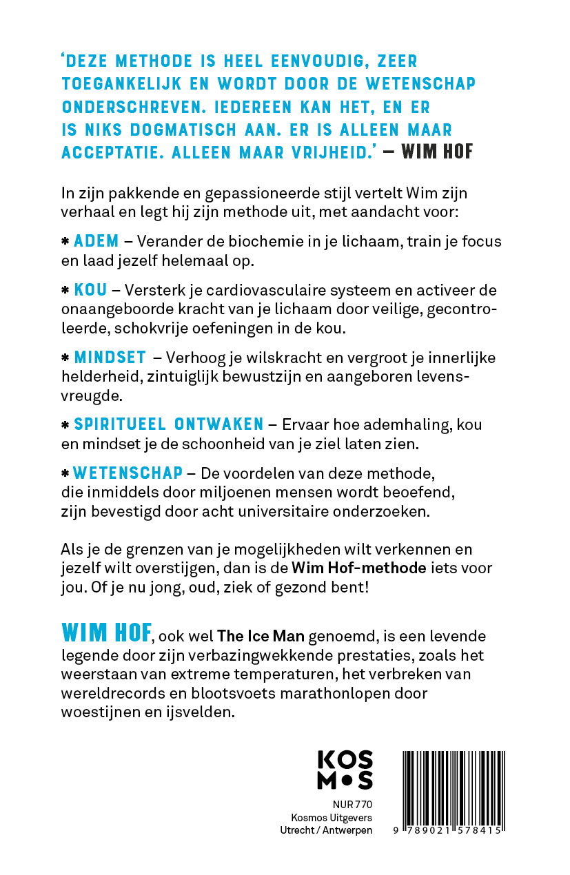 Achterkant van De Wim Hof methode