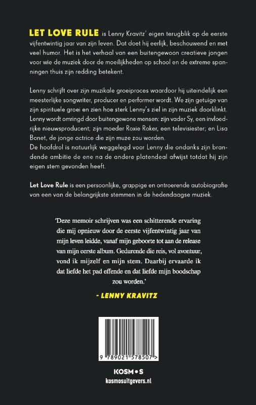 Achterkant van Lenny Kravitz: Let Love Rule