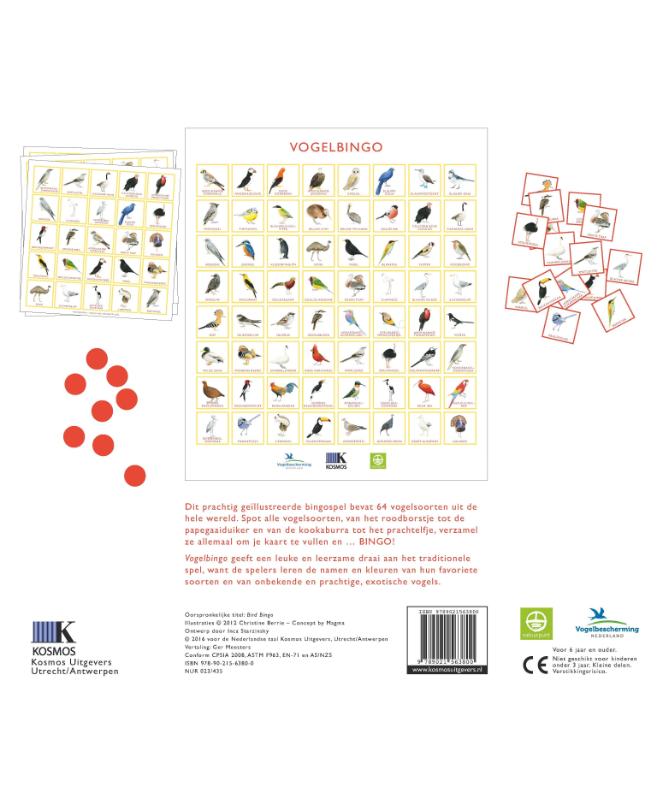 Achterkant van Vogelbingo