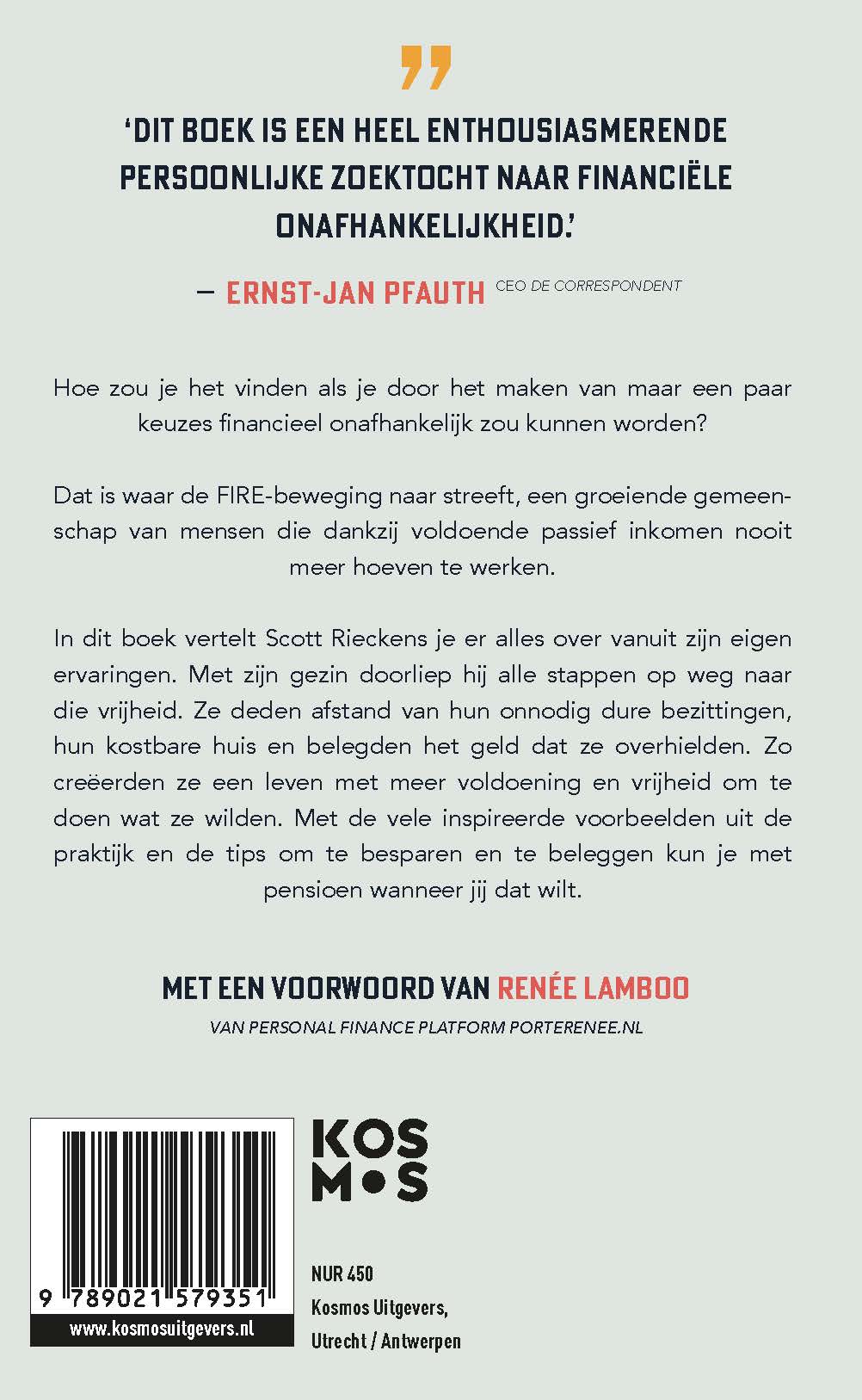 Achterkant van De weg naar financiële vrijheid