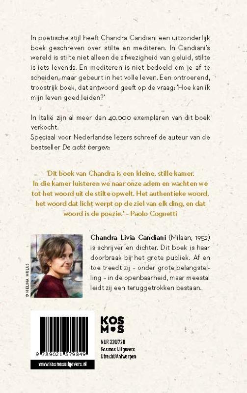 Achterkant van Stilte is iets levends