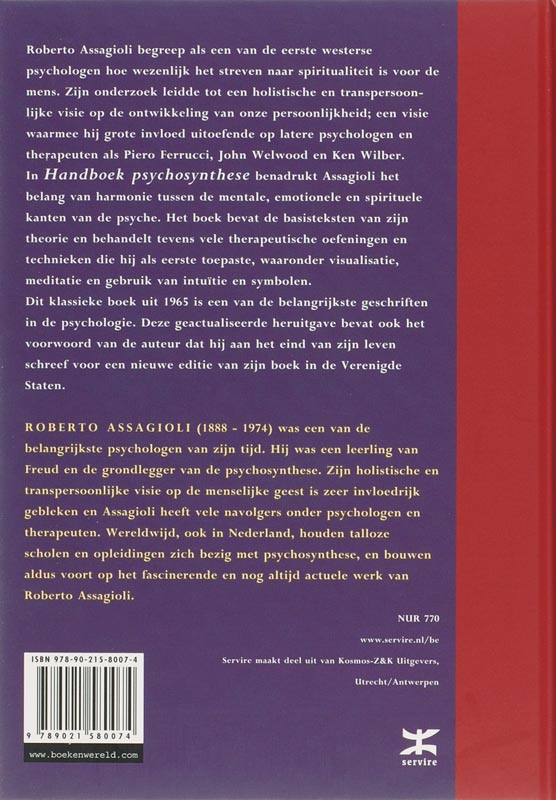 Achterkant van Handboek Psychosynthese
