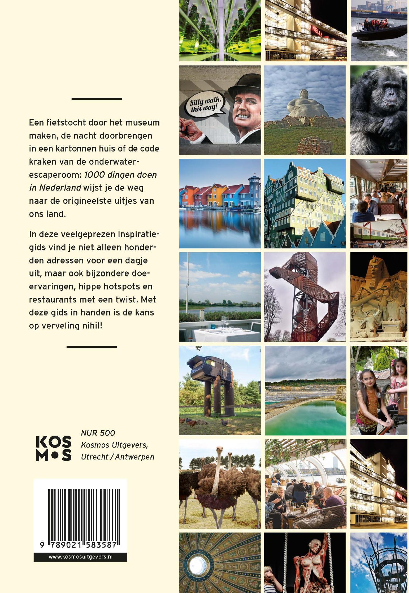 Achterkant van 1000 dingen doen in Nederland met kinderen