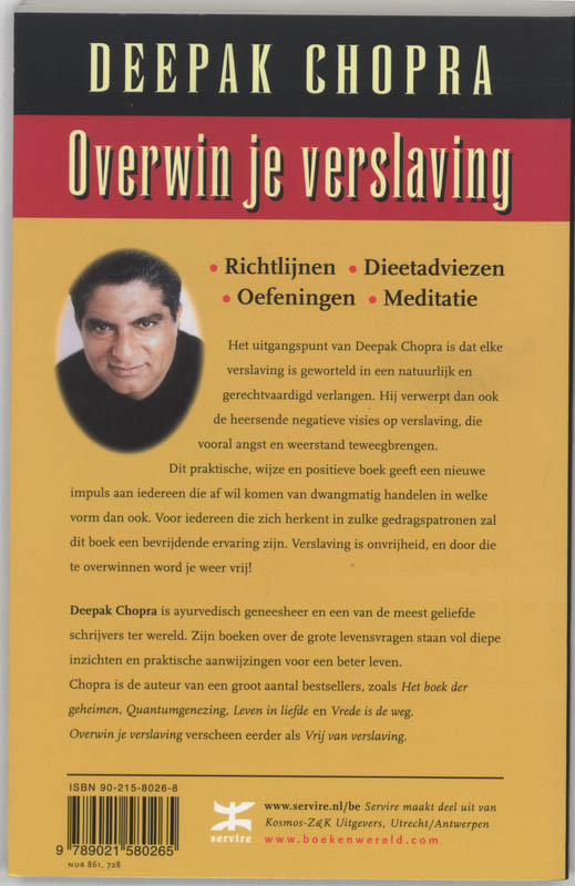 Achterkant van Overwin je verslaving