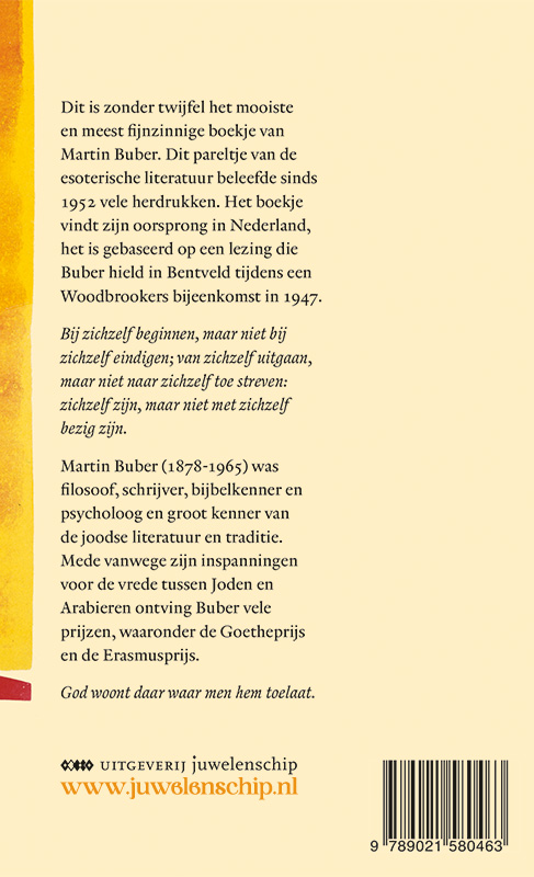 Achterkant van De weg van de mens
