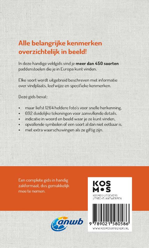 Achterkant van Welke paddenstoel is dat? ANWB Paddenstoelengids