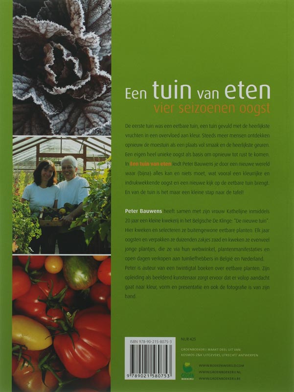 Achterkant van Een tuin van eten