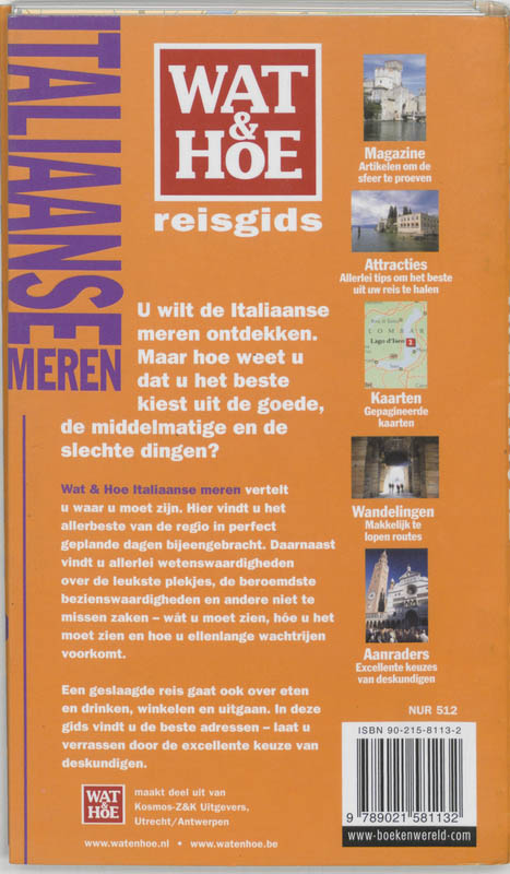 Achterkant van Italiaanse meren
