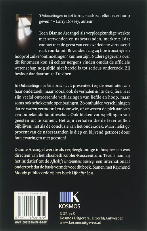 Achterkant van Ontmoetingen in het hiernamaals