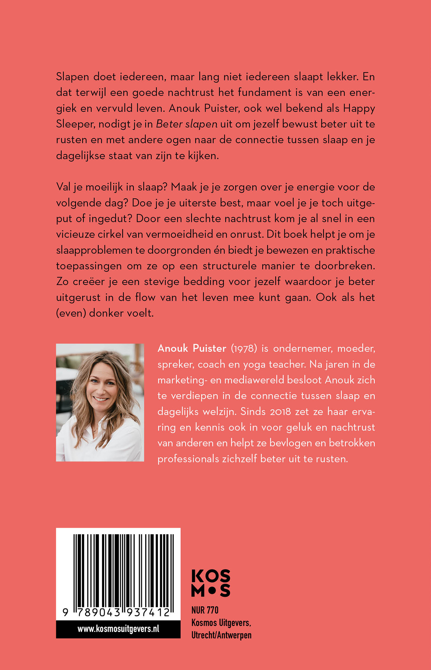 Achterkant van Bewust slapen en uitgerust ontwaken
