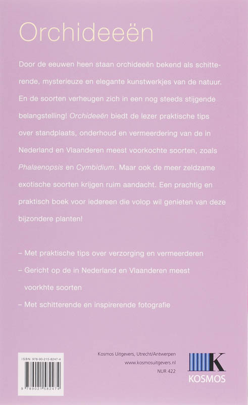 Achterkant van Orchideeen