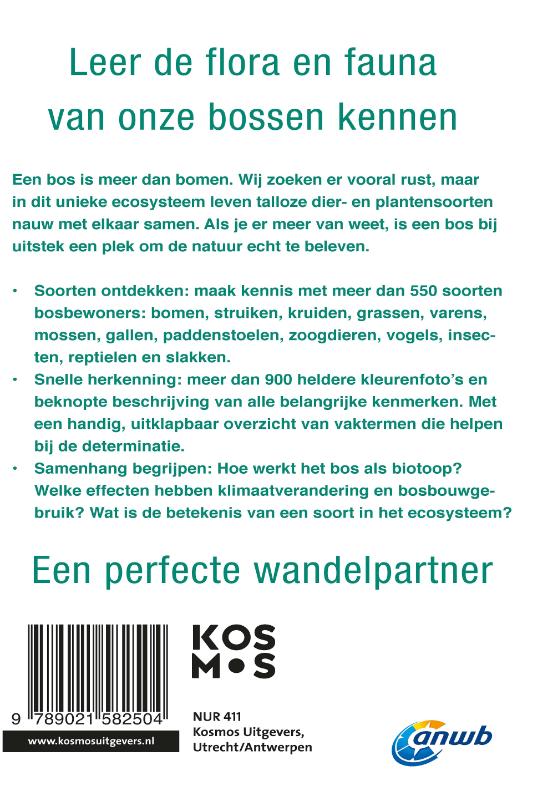 Achterkant van ANWB Bosgids