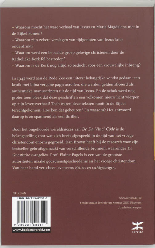 Achterkant van De gnostische evangelien