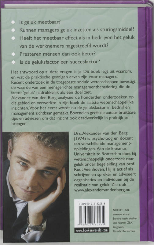 Achterkant van De organisatie van geluk
